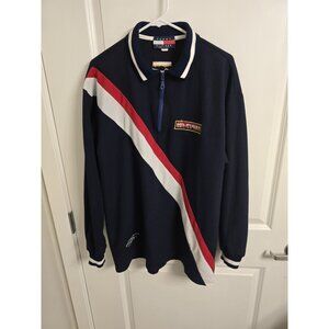 Hilfiger Sailing Gear Pullover Men’s Large Vintage Navy Blue